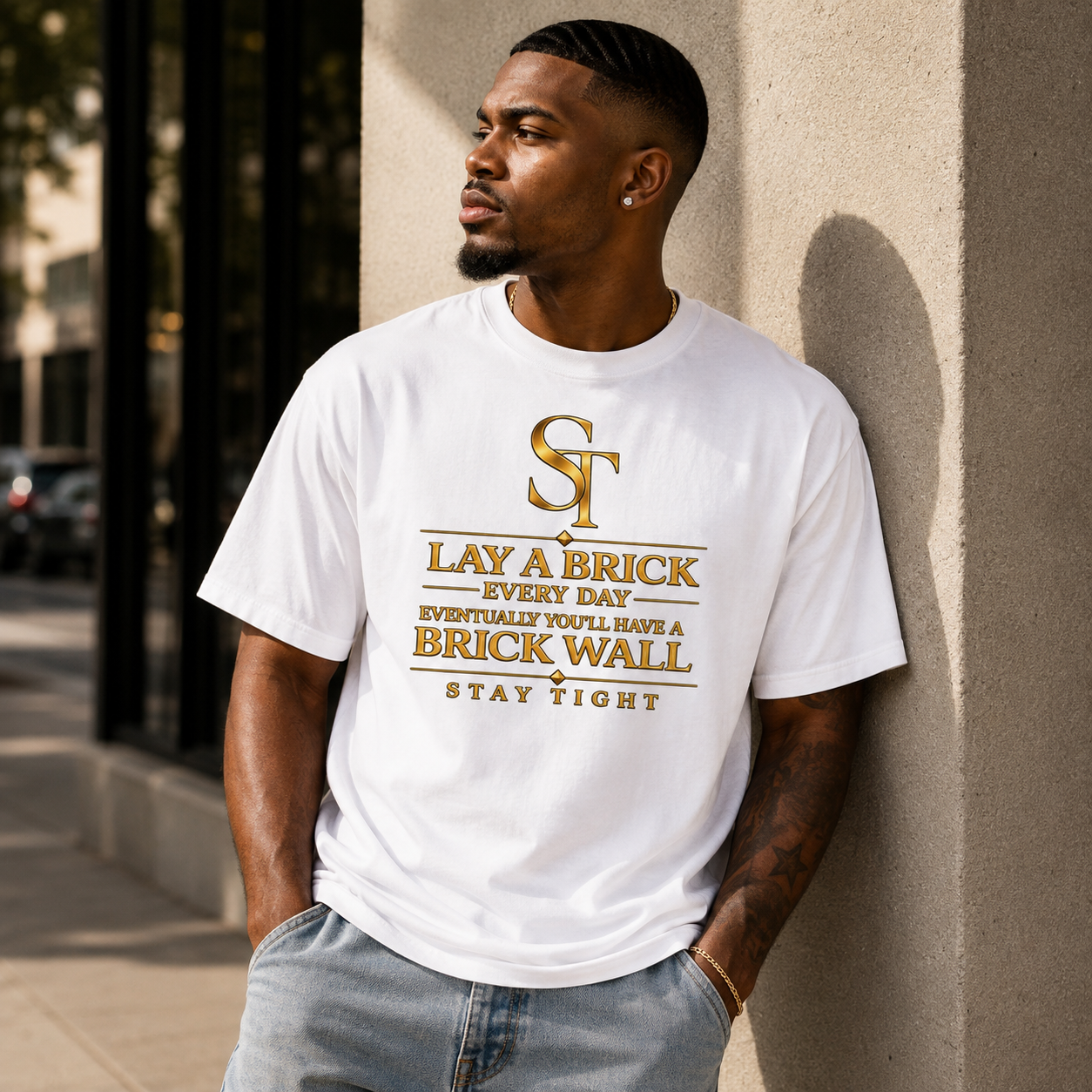 Lay a Brick Every Day – Stay Tight Premium Heavyweight Tee