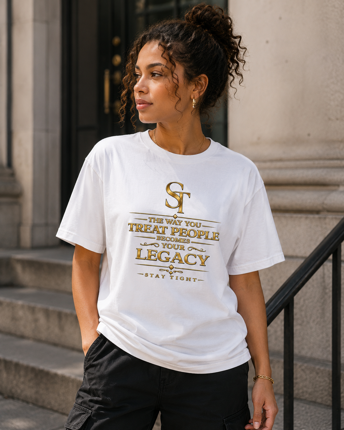 The Way You Treat People Becomes Your Legacy – Stay Tight Premium Heavyweight Tee