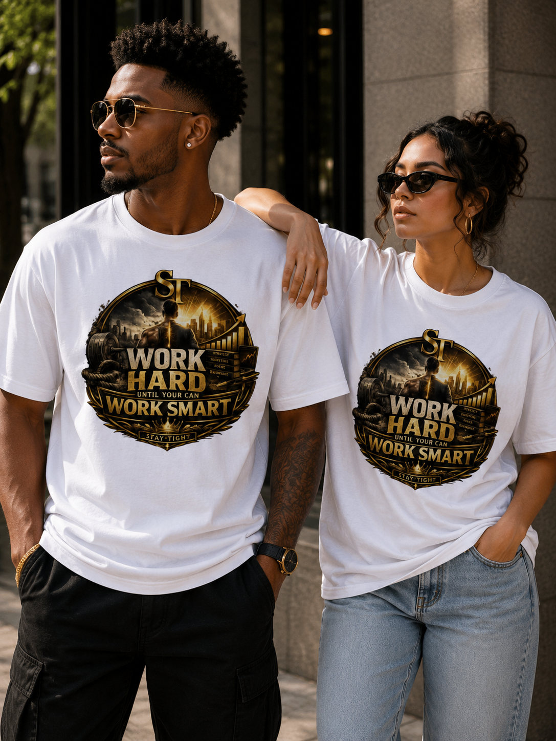Work Hard First, Then Work Smart™ | Premium Heavyweight T-Shirt