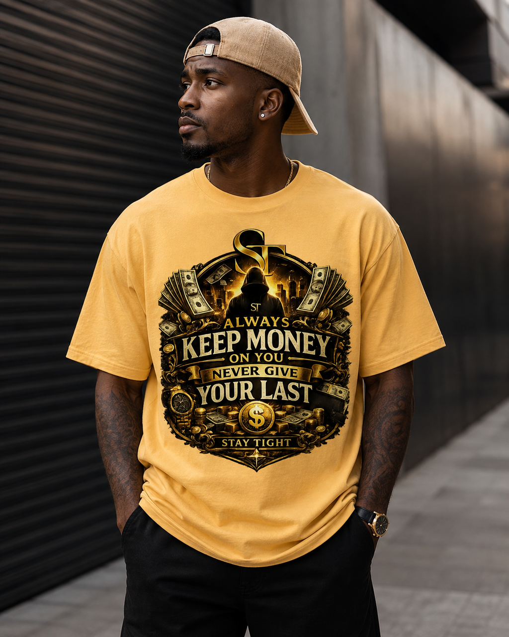 Always Keep Money on You. Never Give Your Last | Premium Heavyweight T-Shirt