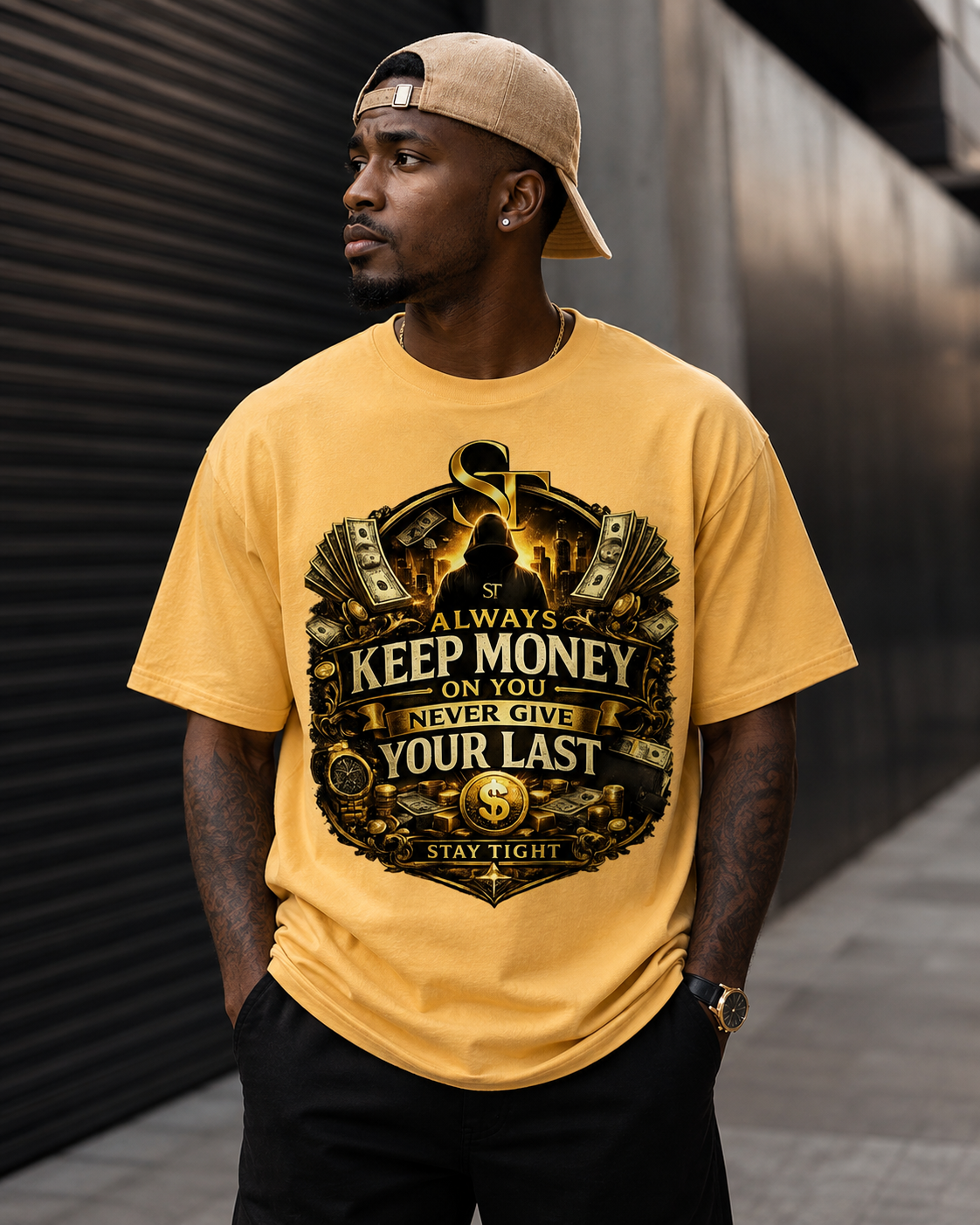 Always Keep Money on You. Never Give Your Last | Premium Heavyweight T-Shirt