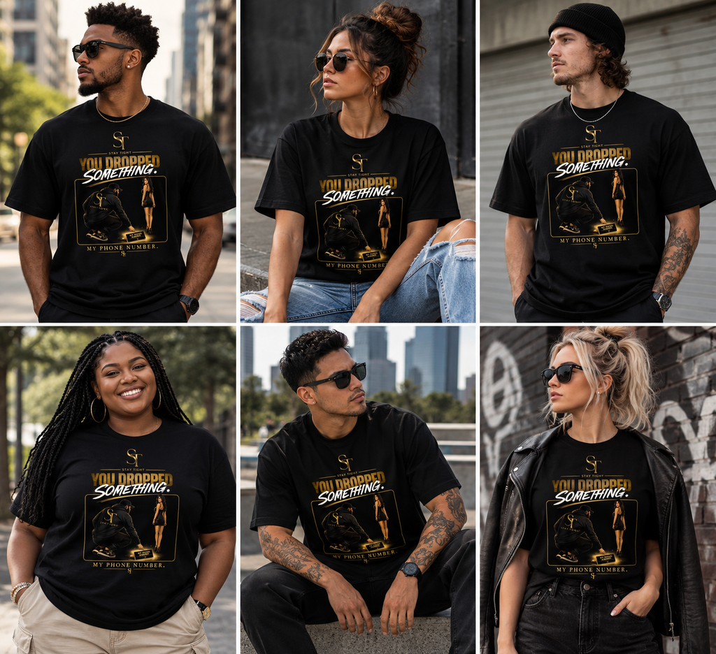 You Dropped Something... My Phone Number | Funny Confidence Graphic T-Shirt – Stay Tight