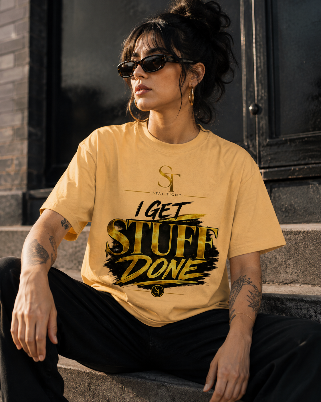 I Get Stuff Done | Motivational Productivity Graphic T-Shirt – Stay Tight