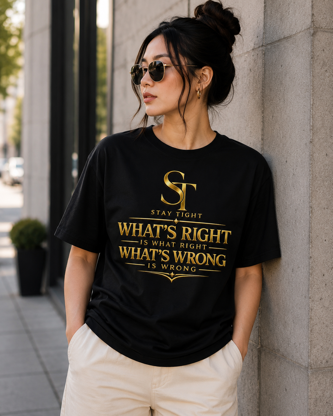 What's Right Is Right, What's Wrong Is Wrong | Integrity & Faith Graphic T-Shirt – Stay Tight