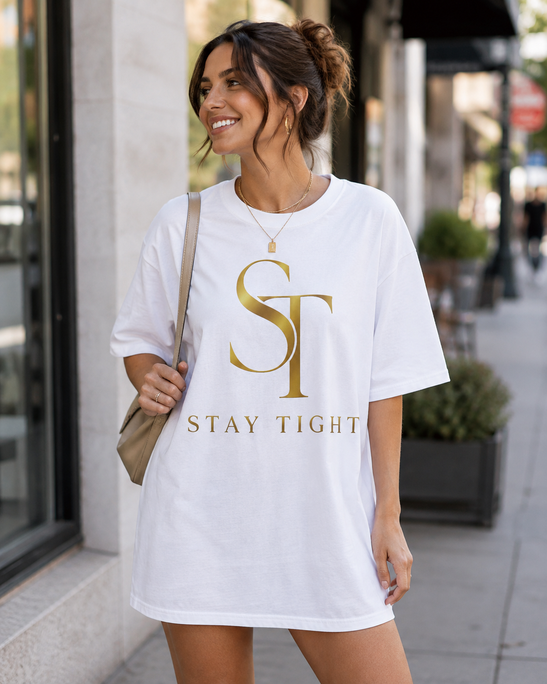 Stay Tight Oversized T-Shirt Dress