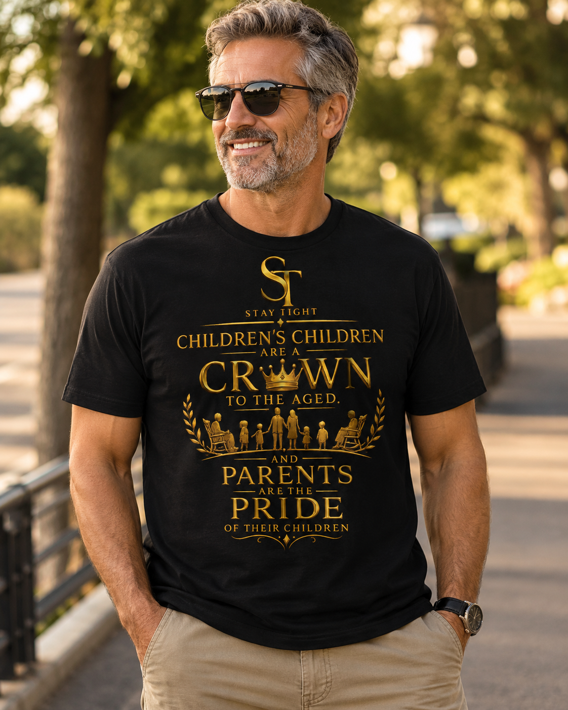 Children's Children Are a Crown Premium Heavyweight Graphic T-Shirt | Stay Tight