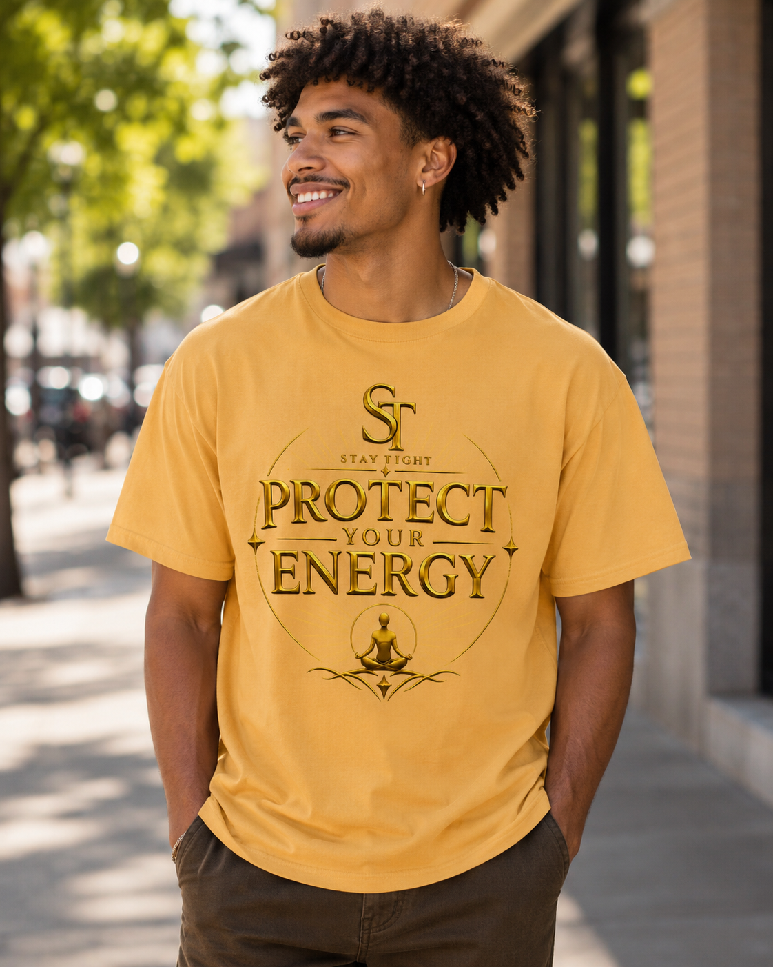 Protect Your Energy Premium Heavyweight Graphic T-Shirt | Stay Tight