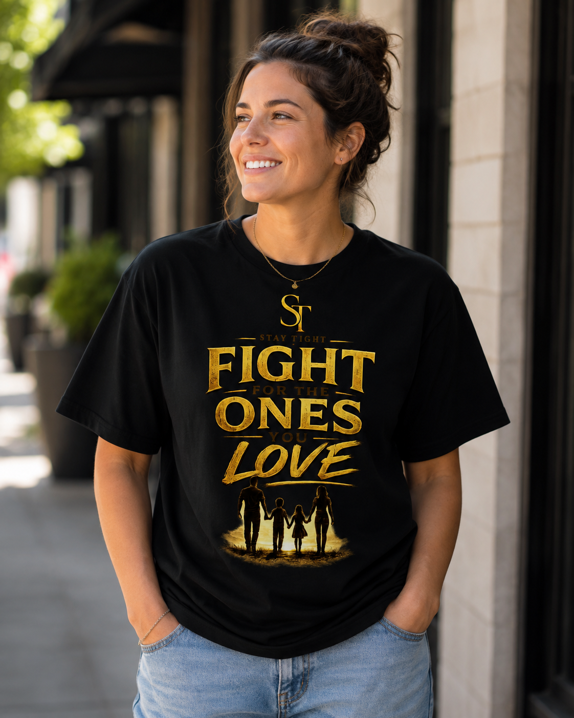 Fight for the Ones You Love Premium Heavyweight Graphic T-Shirt | Stay Tight