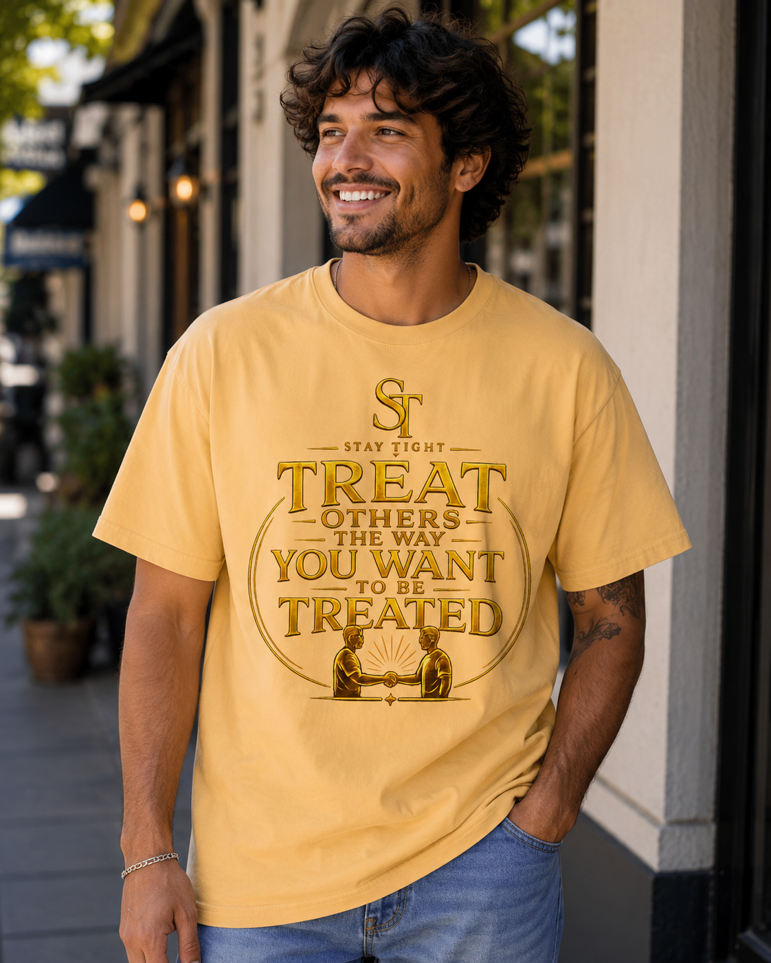 Treat Others the Way You Want to Be Treated Premium Heavyweight Graphic T-Shirt | Stay Tight