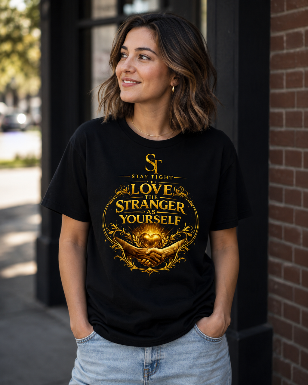 Love the Stranger as Yourself Premium Heavyweight Graphic T-Shirt | Stay Tight