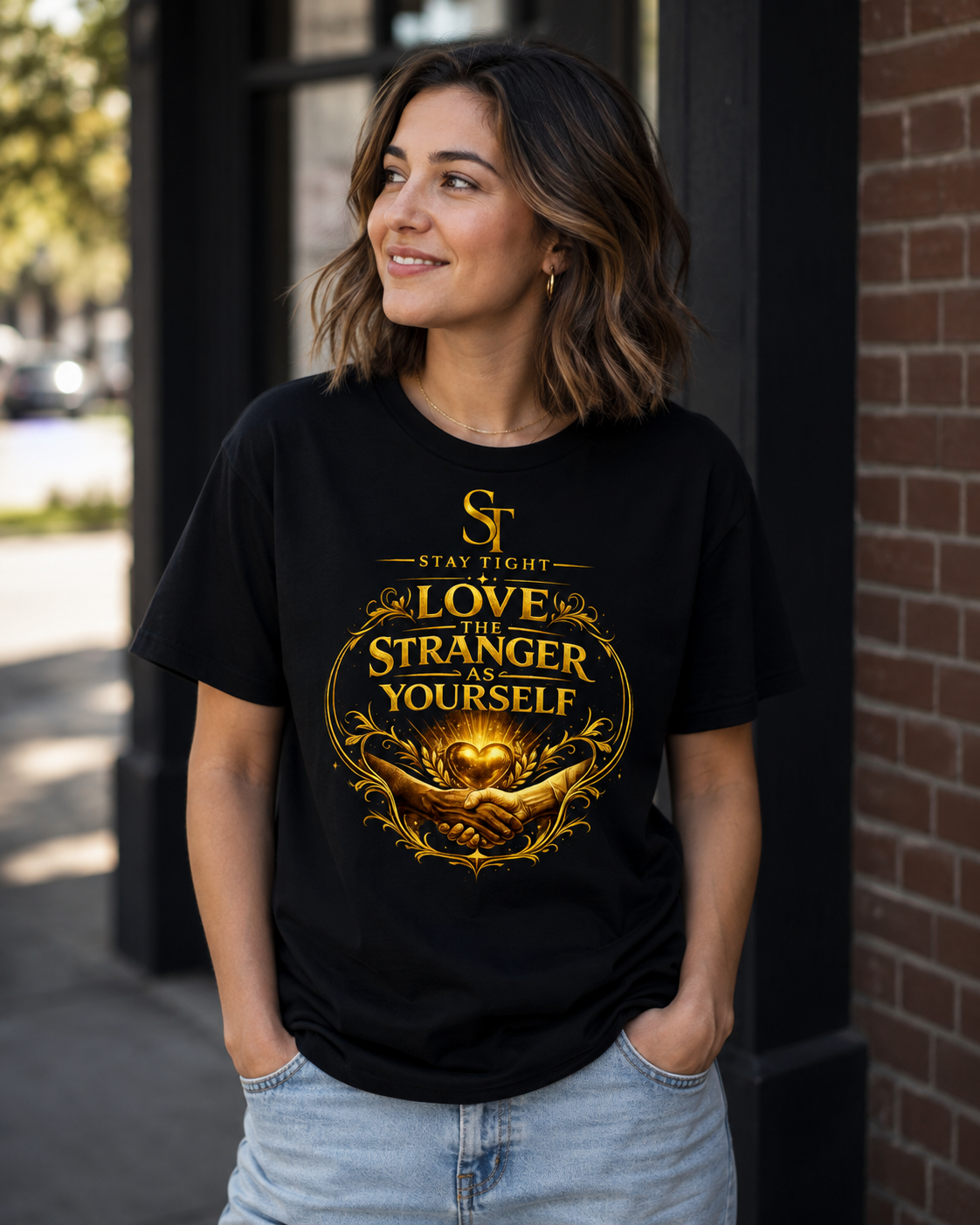 Love the Stranger as Yourself Premium Heavyweight Graphic T-Shirt | Stay Tight