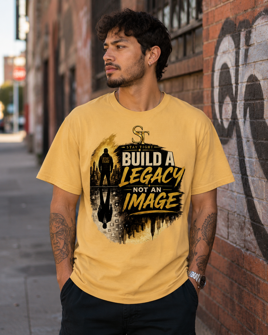 Build a Legacy, Not an Image Premium Heavyweight Graphic T-Shirt | Stay Tight