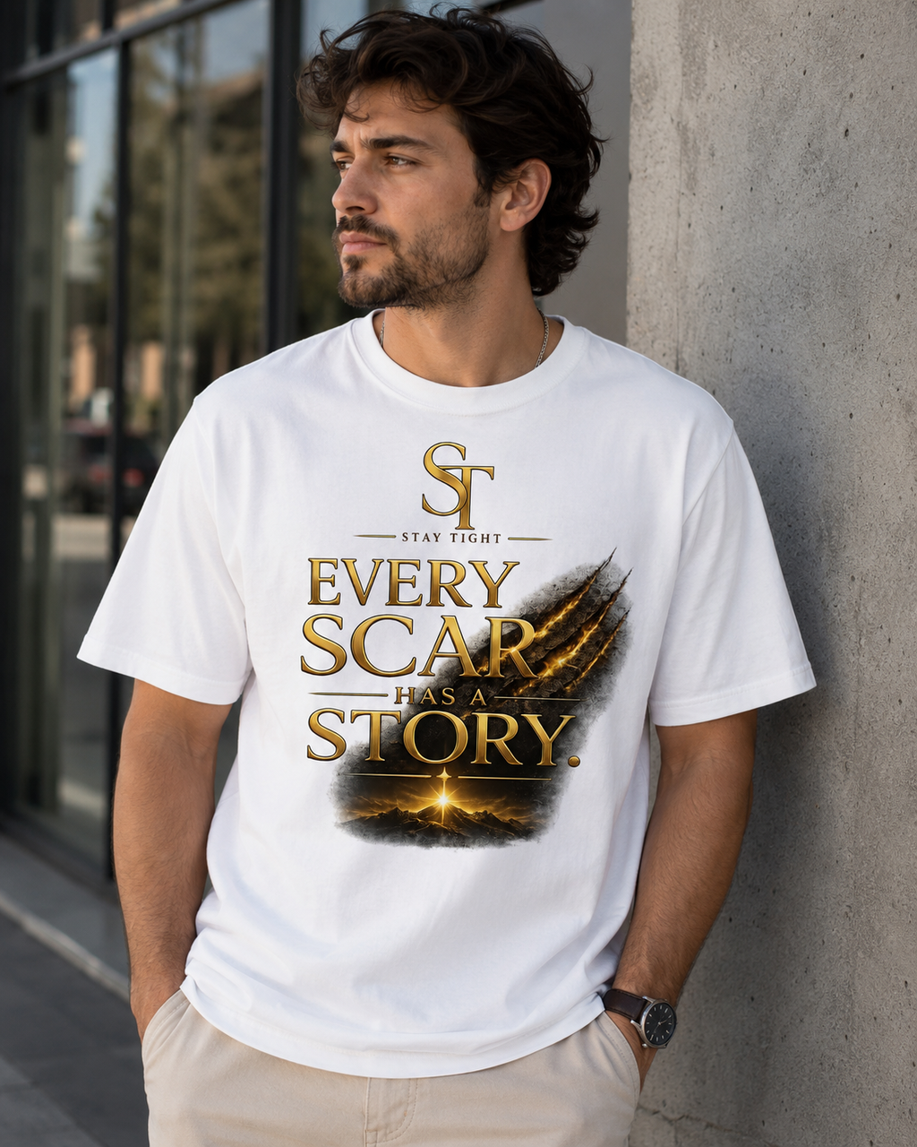 Every Scar Has a Story Premium Heavyweight Graphic T-Shirt | Stay Tight