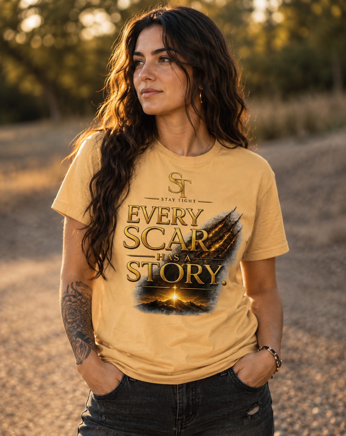 Every Scar Has a Story Premium Heavyweight Graphic T-Shirt | Stay Tight