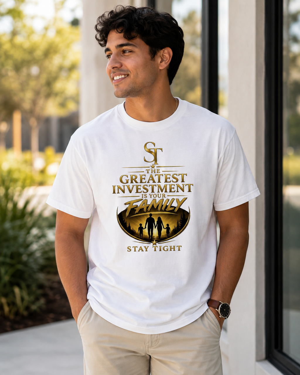 The Greatest Investment Is Your Family Premium Heavyweight Graphic T-Shirt | Stay Tight