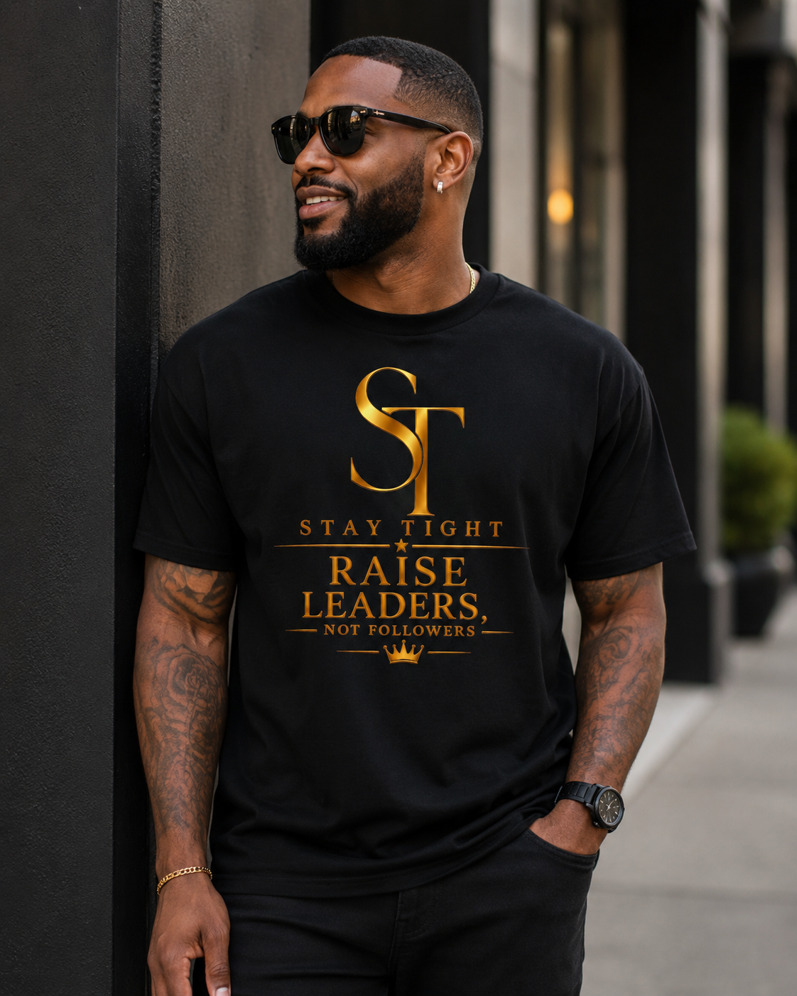 Raise Leaders, Not Followers Premium Heavyweight Graphic T-Shirt | Stay Tight