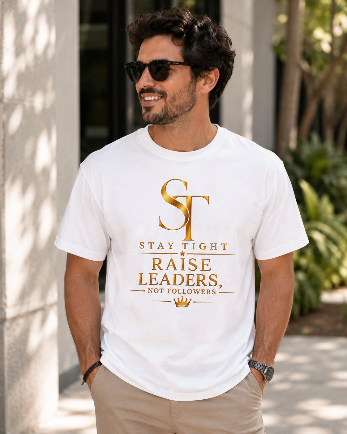Raise Leaders, Not Followers Premium Heavyweight Graphic T-Shirt | Stay Tight