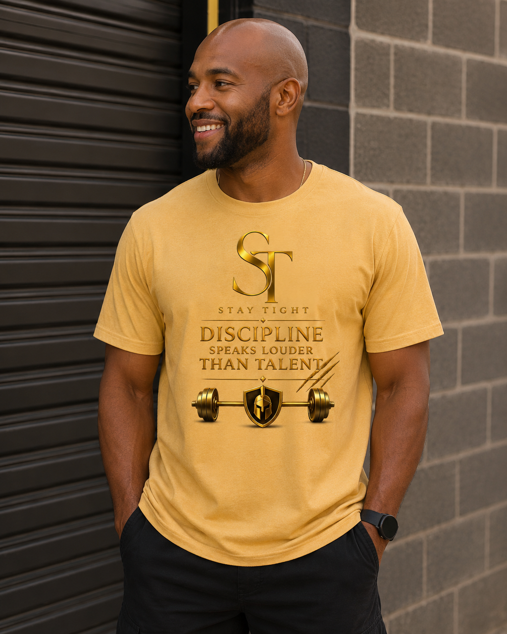 Discipline Speaks Louder Than Talent Premium Heavyweight Graphic T-Shirt | Stay Tight
