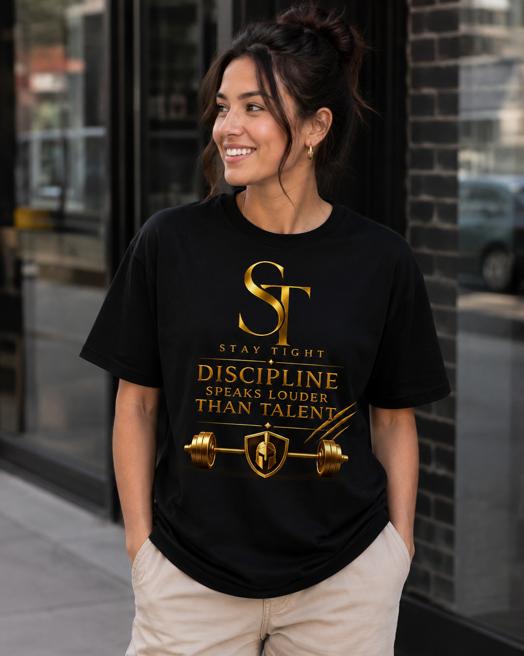 Discipline Speaks Louder Than Talent Premium Heavyweight Graphic T-Shirt | Stay Tight