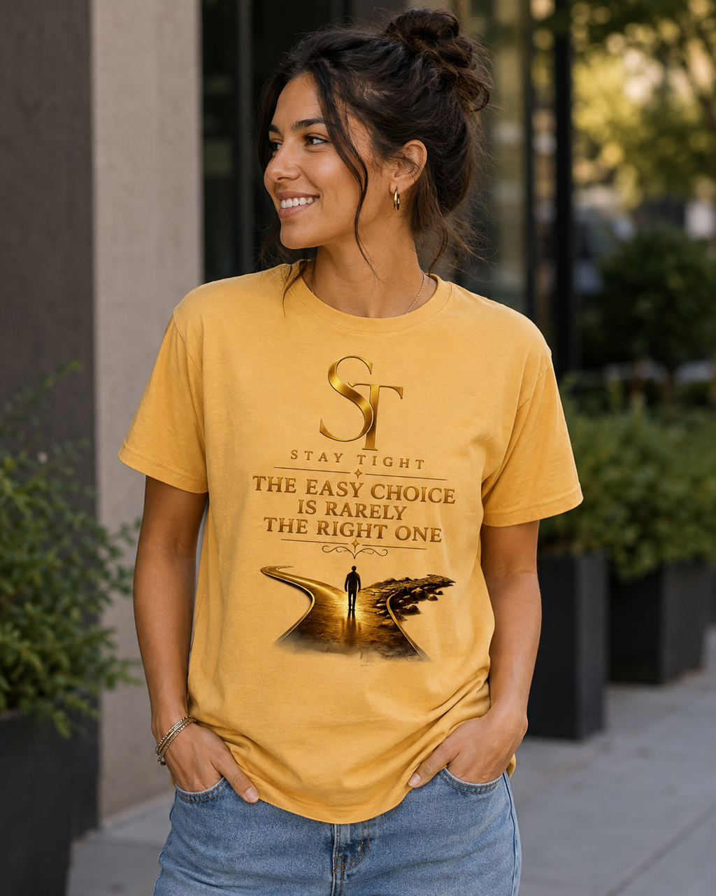 The Last Choice Is the Right One Premium Heavyweight Christian Graphic T-Shirt | Stay Tight