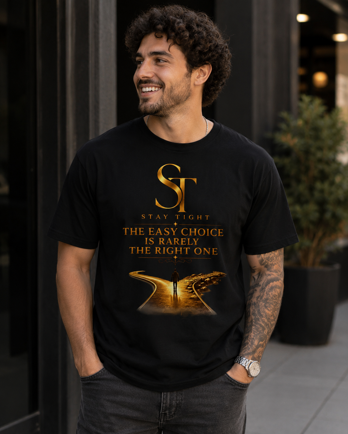 The Last Choice Is the Right One Premium Heavyweight Christian Graphic T-Shirt | Stay Tight