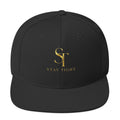 Stay Tight classic snapback hat – Black – Vintage Gold ST logo