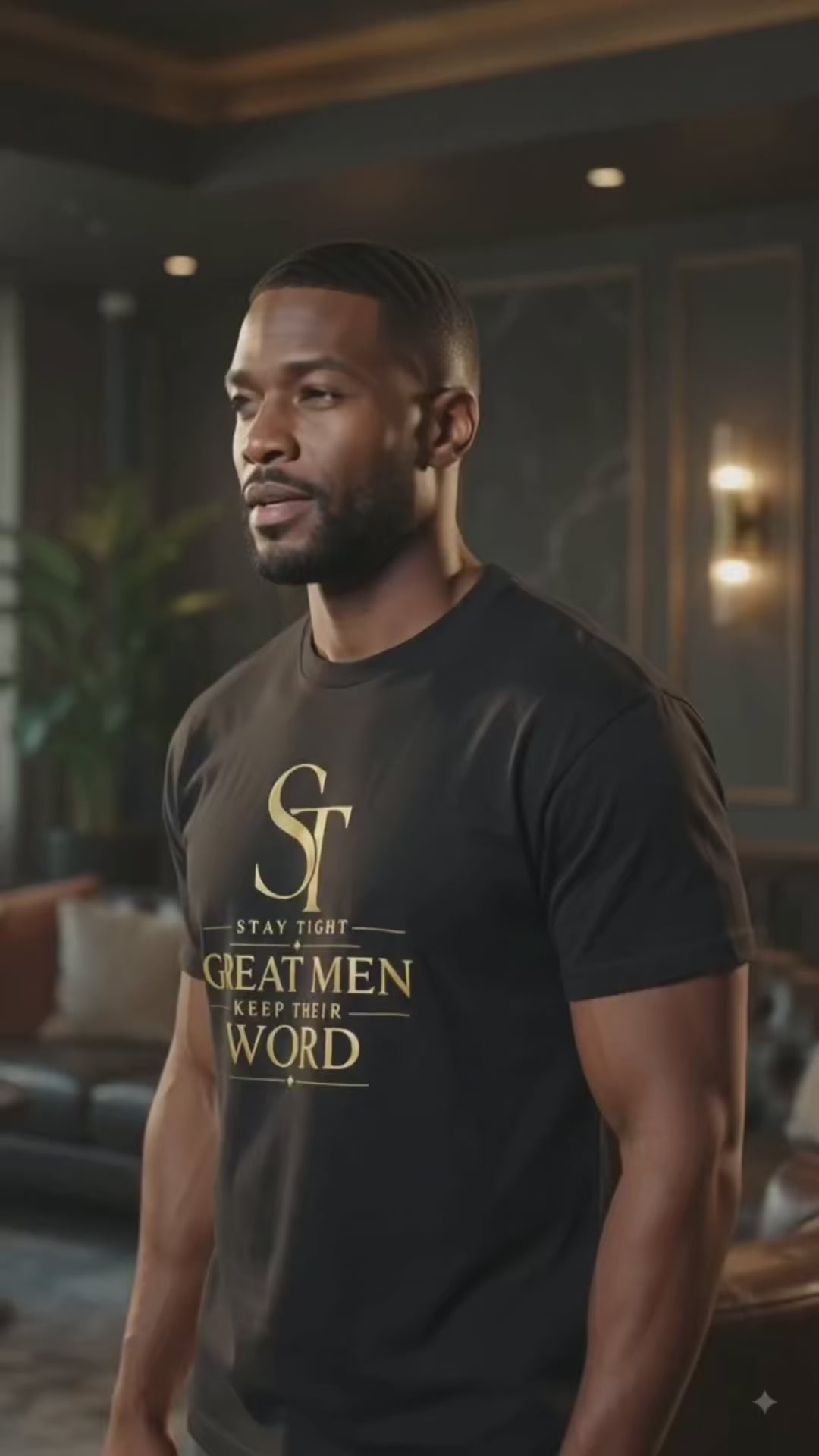 Great Men Keep Their Word Premium Heavyweight Brotherhood Graphic T-Shirt | Stay Tight