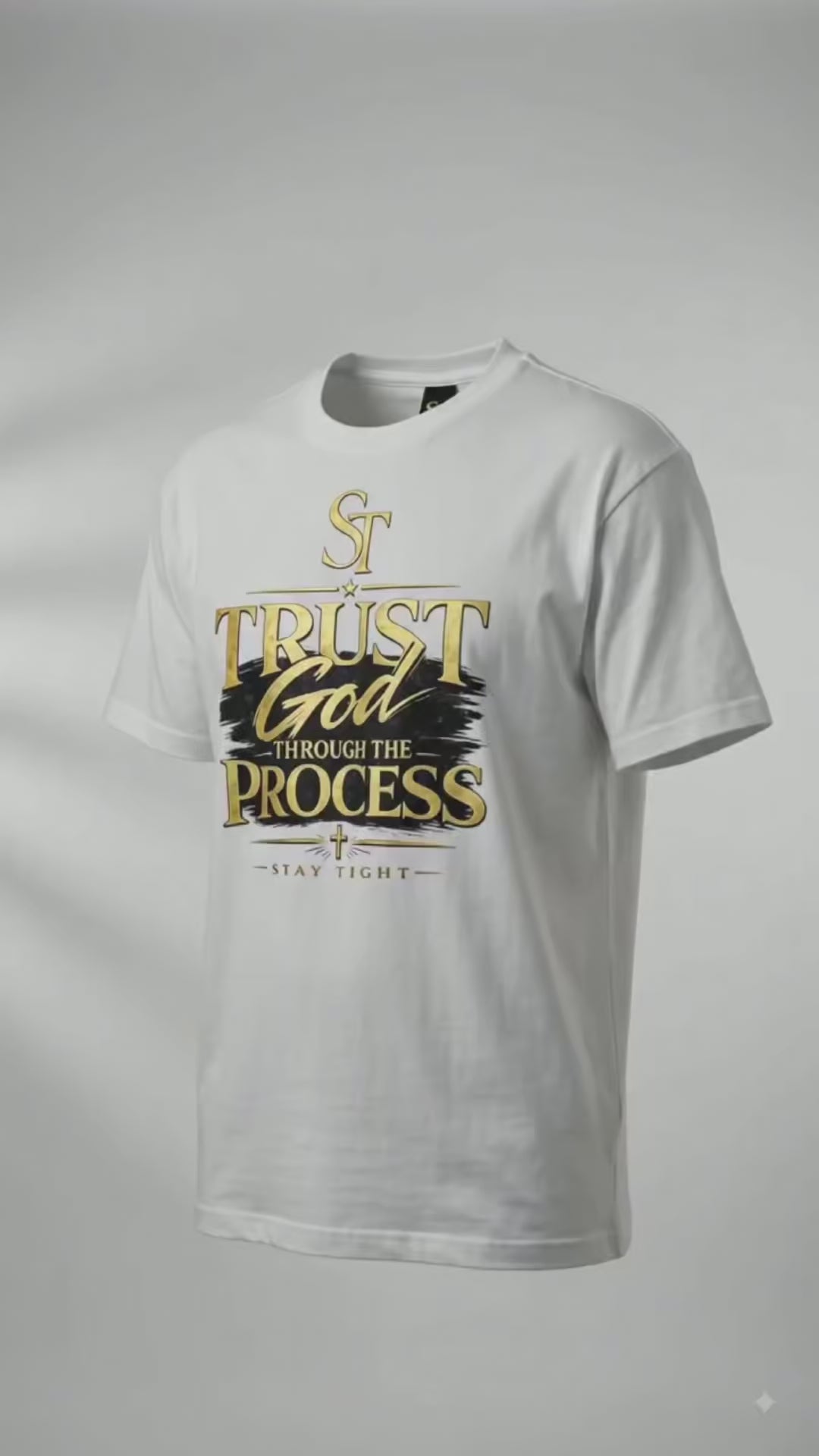 Trust God Through the Process Premium Heavyweight Christian Graphic T-Shirt | Stay Tight