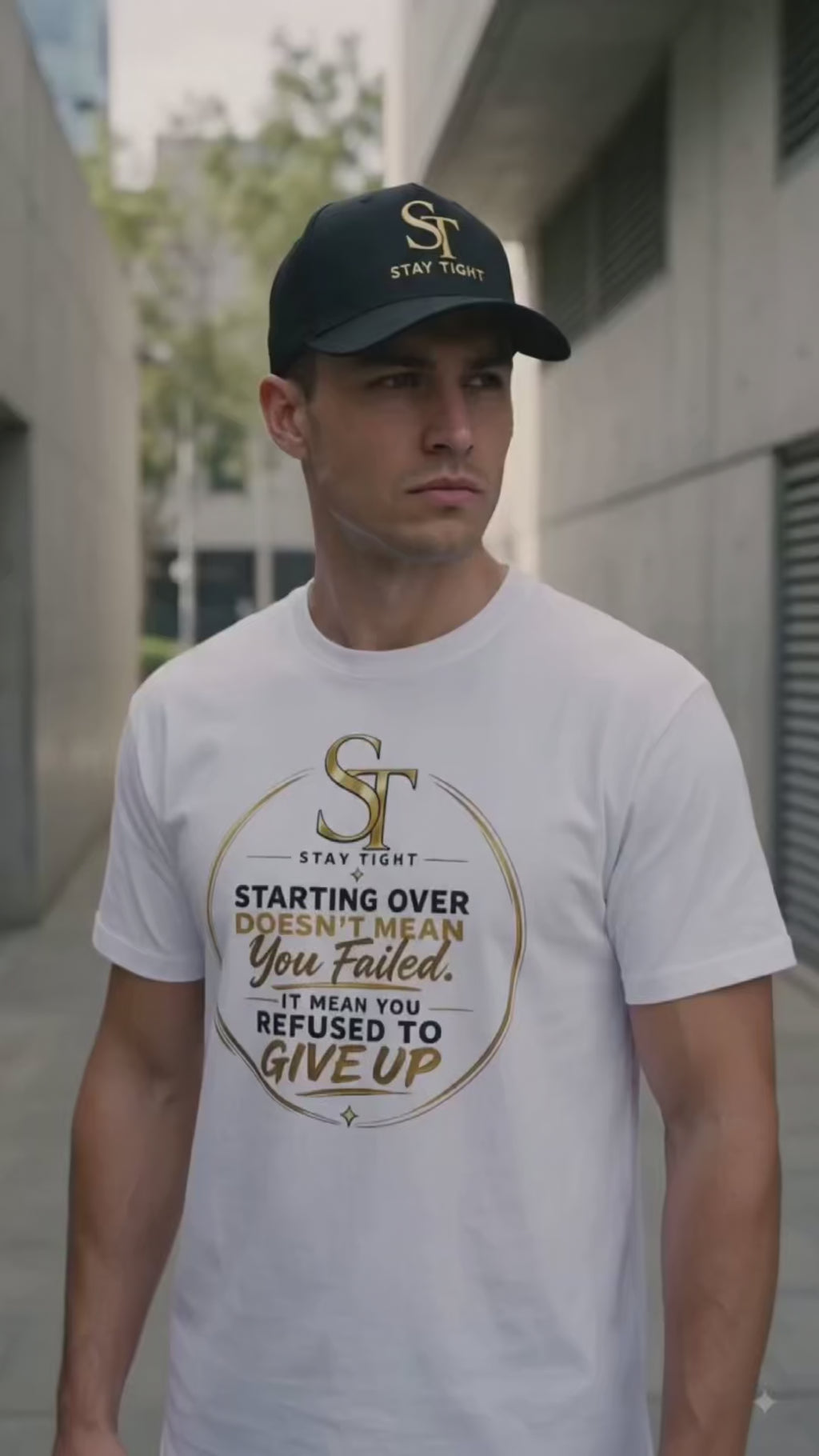 Starting Over Doesn't Mean You Failed Premium Heavyweight Graphic T-Shirt | Stay Tight