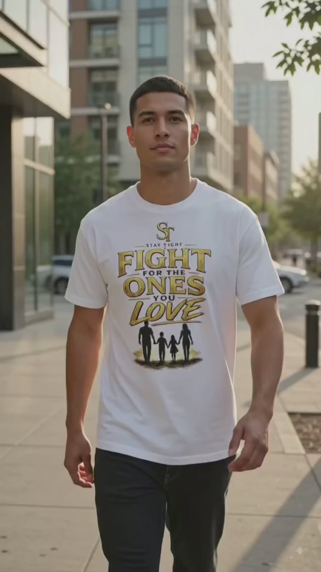 Fight for the Ones You Love Premium Heavyweight Graphic T-Shirt | Stay Tight