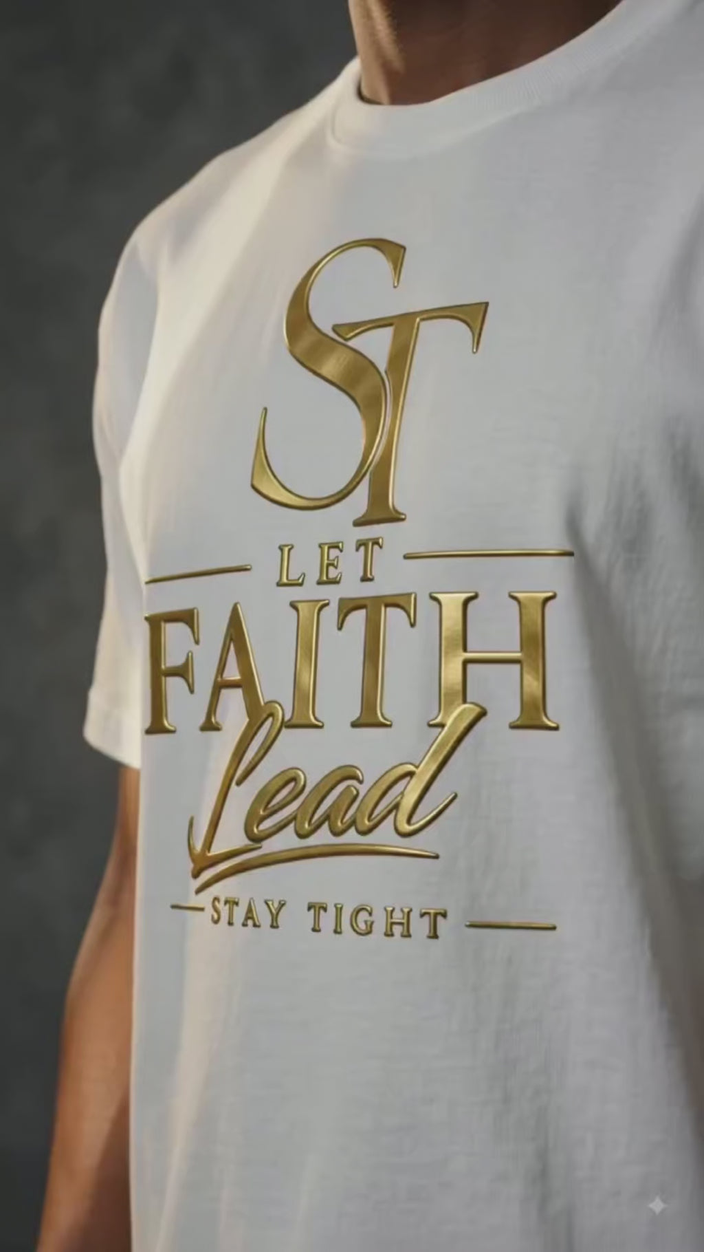 Let Faith Lead Premium Heavyweight Christian Graphic T-Shirt | Stay Tight