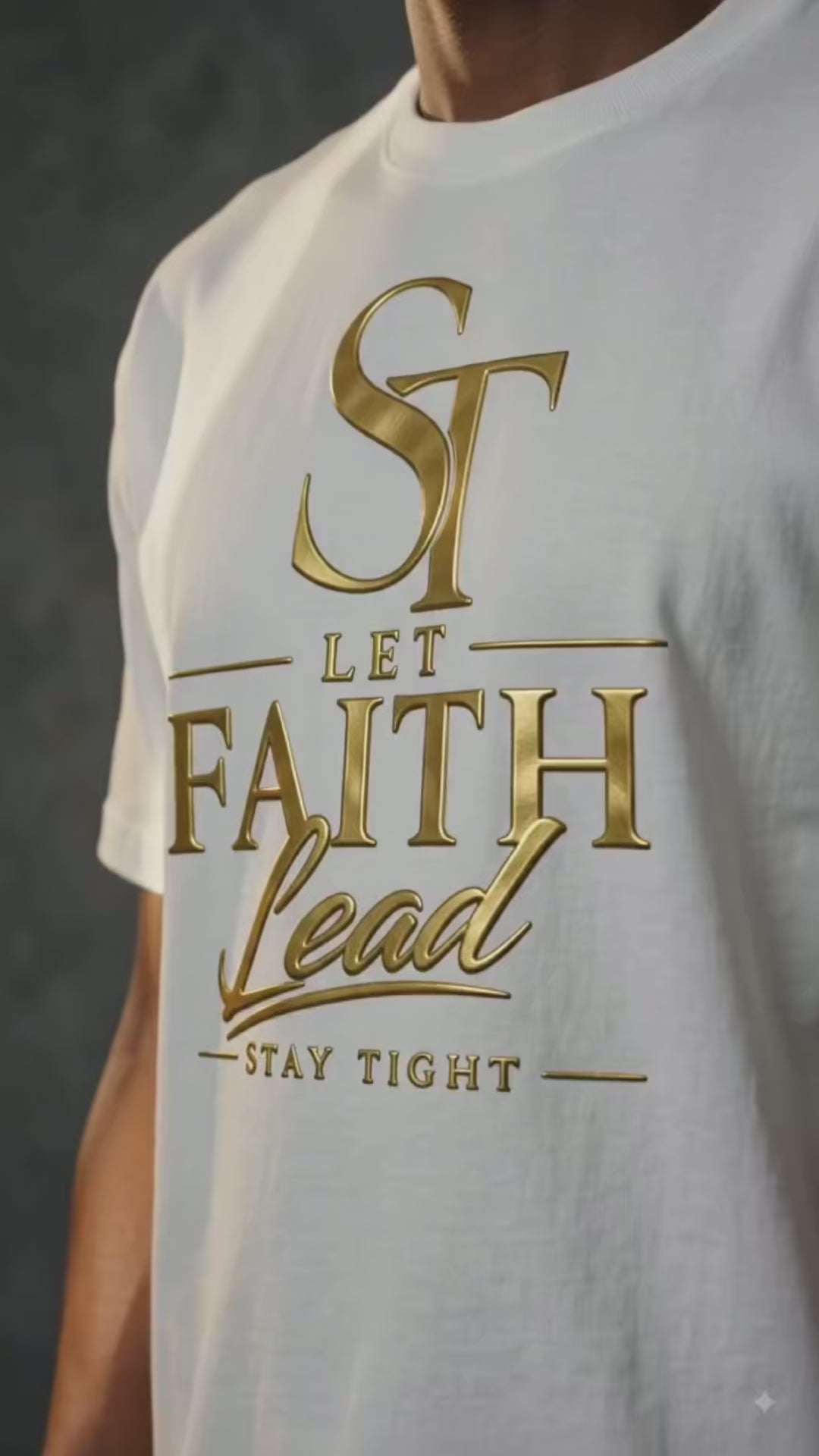 Let Faith Lead Premium Heavyweight Christian Graphic T-Shirt | Stay Tight
