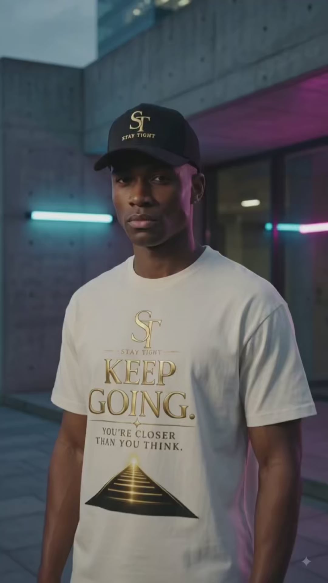 Keep Going. You're Closer Than You Think. Premium Heavyweight Graphic T-Shirt | Stay Tight