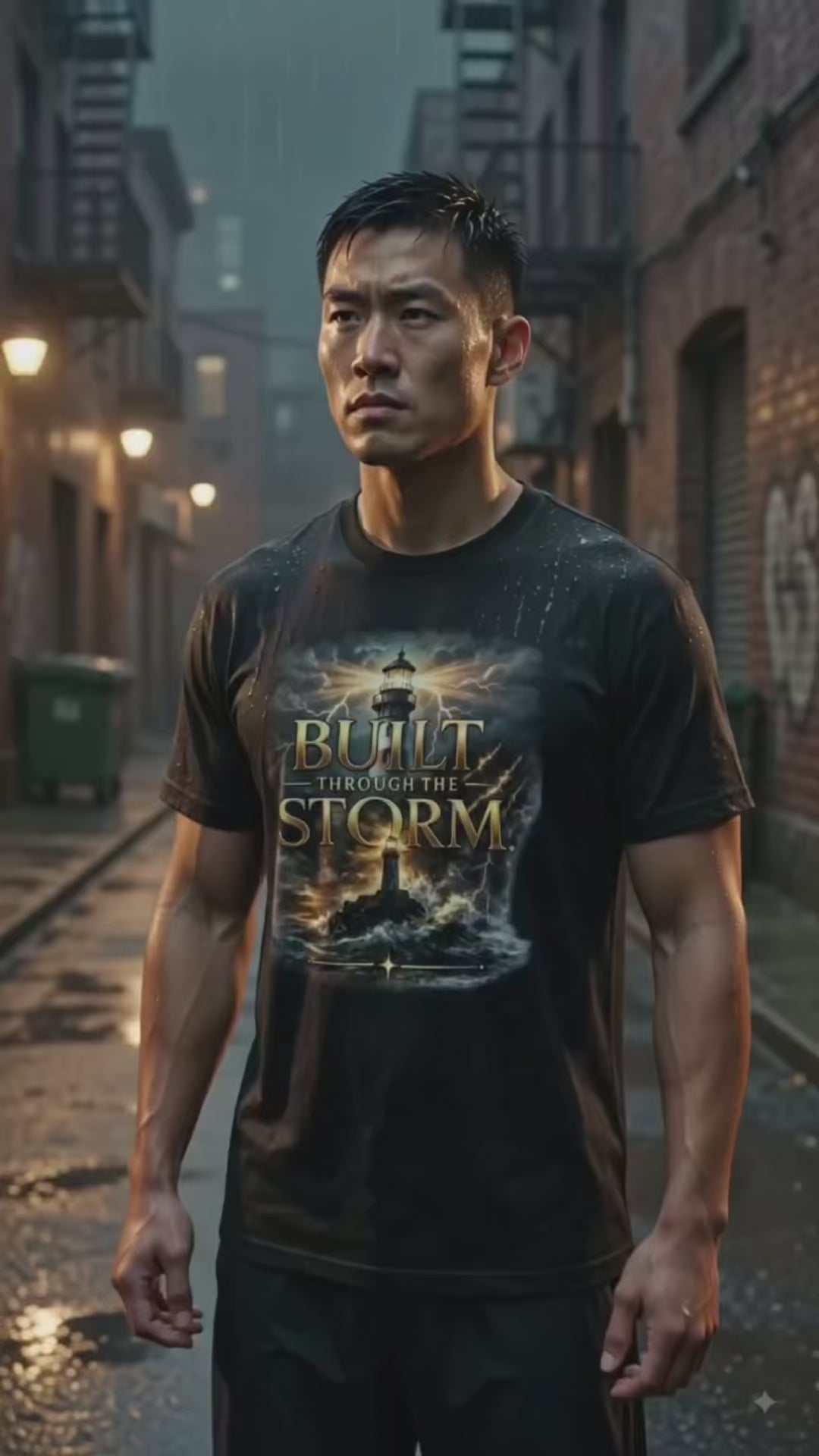 Built Through the Storm Premium Heavyweight Graphic T-Shirt | Stay Tight