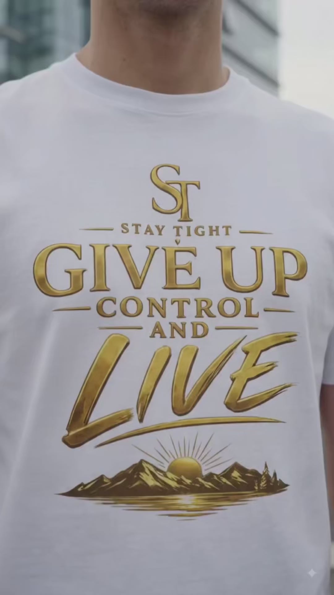 Give Up Control and Live Premium Heavyweight Graphic T-Shirt | Stay Tight