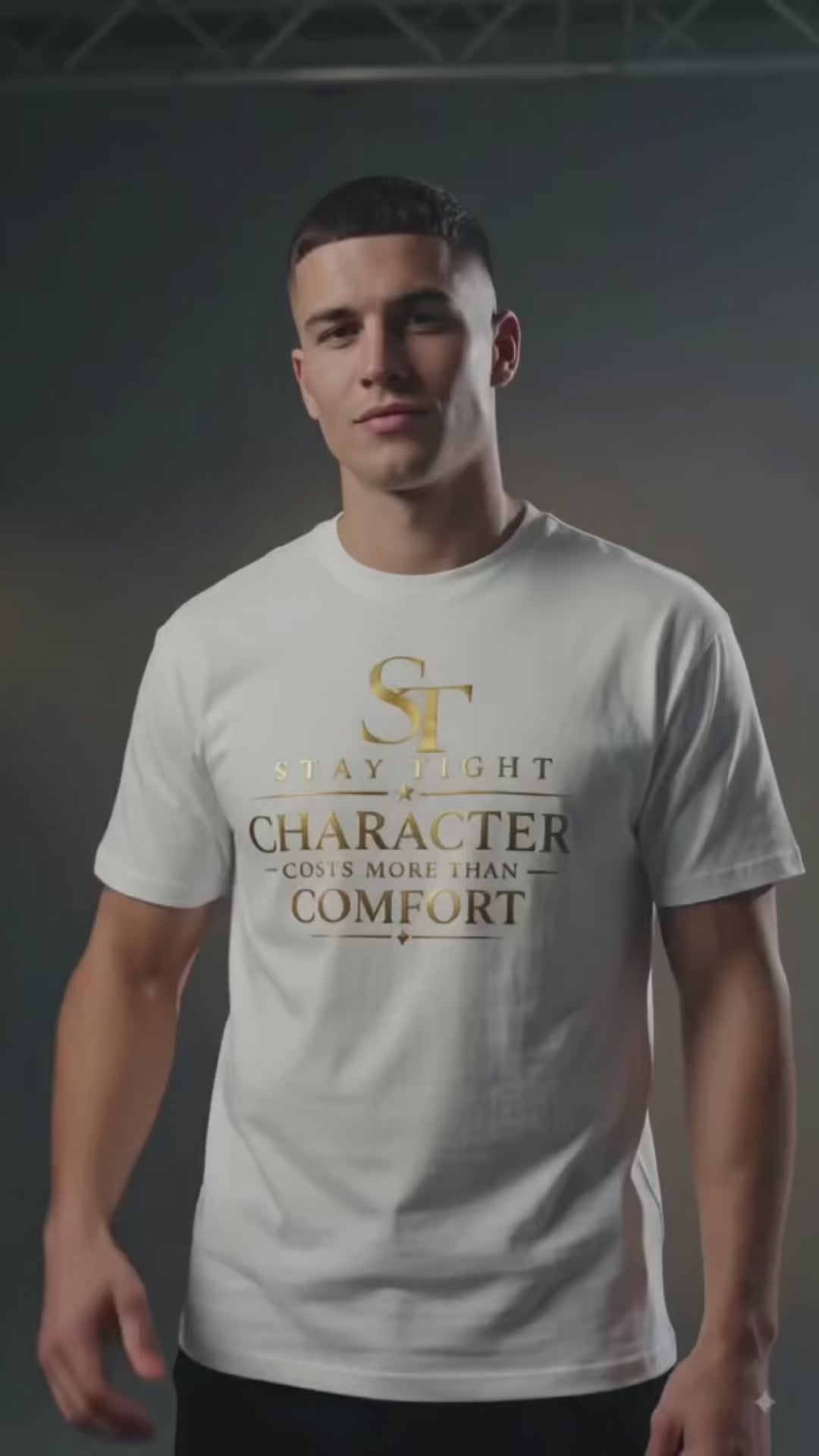 Character Costs More Than Comfort Premium Heavyweight Motivational Graphic T-Shirt | Stay Tight