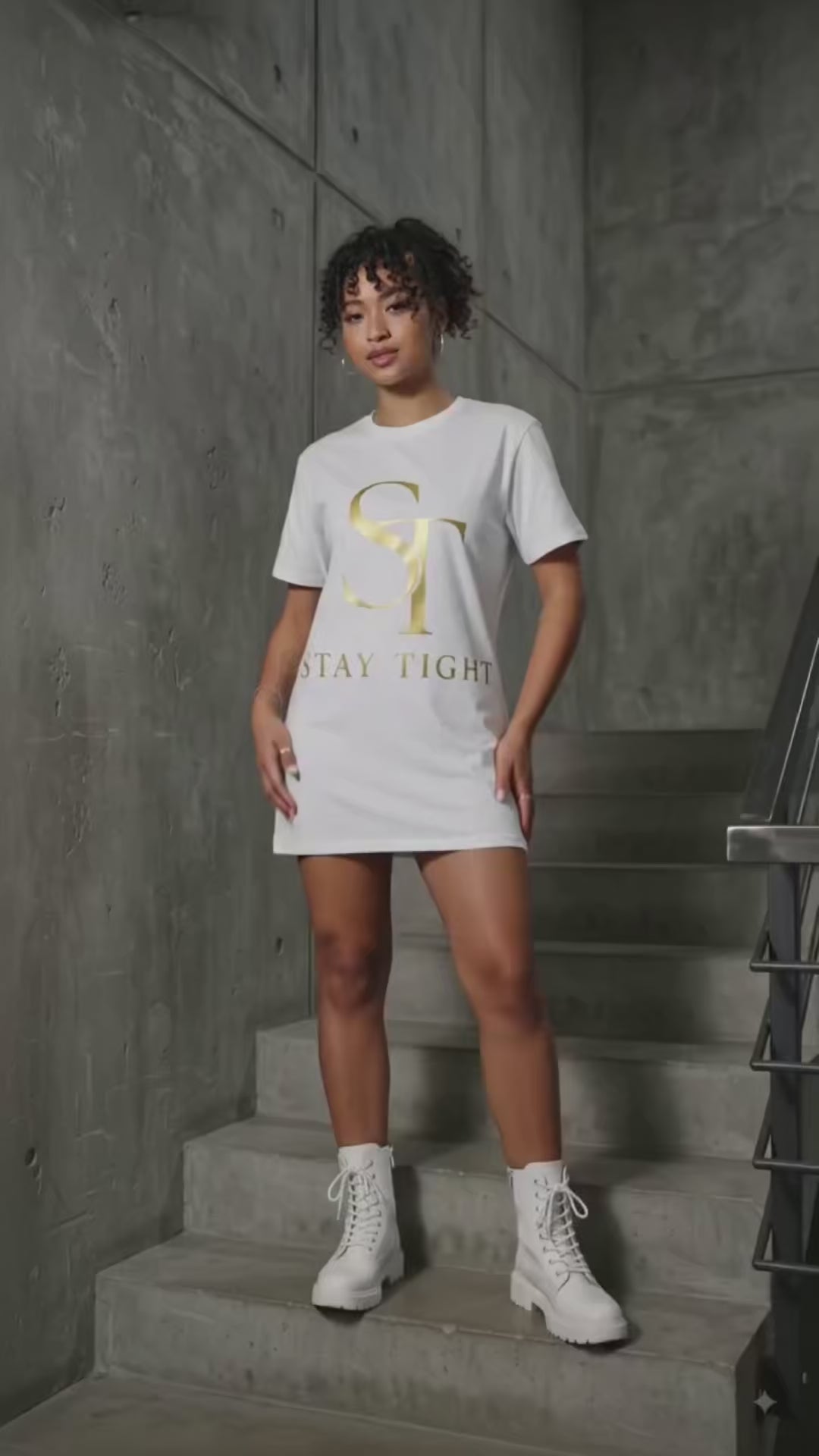Stay Tight Oversized T-Shirt Dress